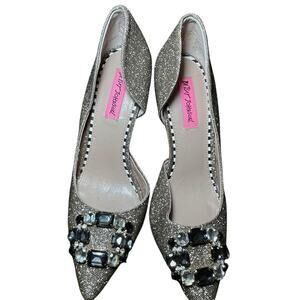 Betsey Johnson Chic Rhinestone Sparkle Evening Pump Women's Size 8